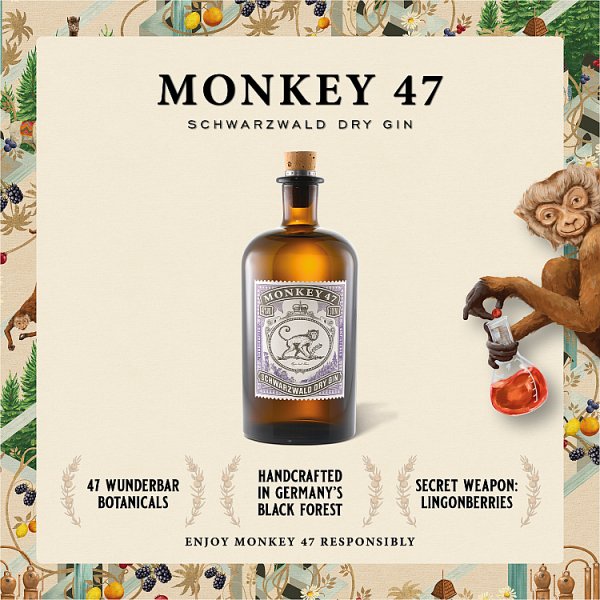 Monkey 47 Schwarzwald Dry Gin - 50cl Bottle
