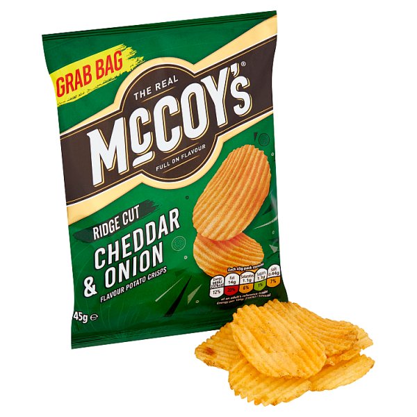 McCoy's Cheddar & Onion Grab Bag Crisps 36 x 45g