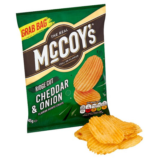 McCoy's Cheddar & Onion Grab Bag Crisps 36 x 45g