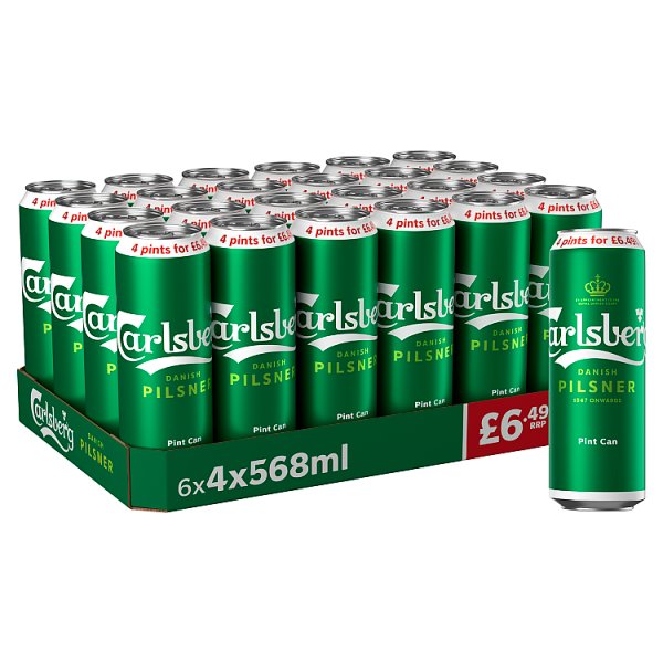 Carlsberg Danish Pilsner Pint Can 24 x 568ml