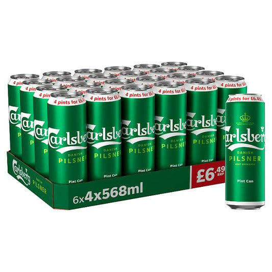 Carlsberg Danish Pilsner Pint Can 24 x 568ml