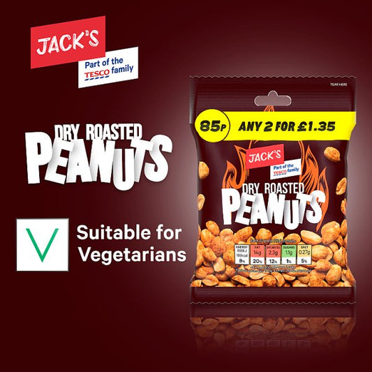 Jack's Dry Roasted Peanuts 24 x 55g
