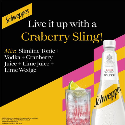 Schweppes Slimline Tonic Water 6 x 1L Bottles