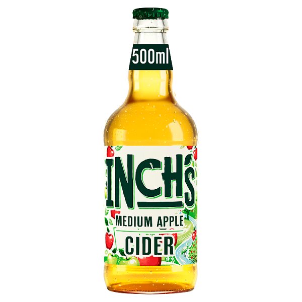Inch's Medium Apple Cider 4.5% ABV Bottle 12 x 500ml